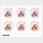 Sticker Rond Cupcakes de Pâques Tout ce dont vous avez besoin d (Feuille)