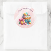 Sticker Rond Cupcakes de Pâques Tout ce dont vous avez besoin d (Sac)