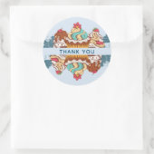 Sticker Rond Cupcakes de style rétro Merci dessert doux (Sac)
