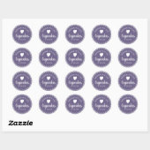 Sticker Rond cupcakes maison boulangerie violet (Feuille)