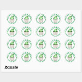 Sticker Rond Cupcakes Shamrocks Vertes Faits Maison Cuits Par (Feuille)