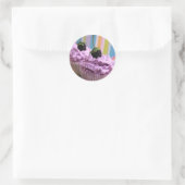 Sticker Rond Cupcakes violets (Sac)