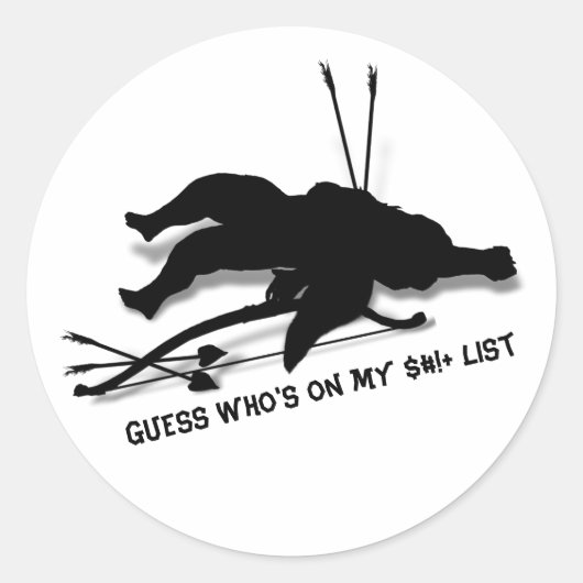 Sticker Rond Cupid Anti Valentine's Day (Devant)