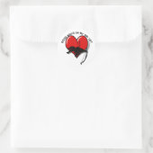 Sticker Rond Cupid Anti Valentine's Day  (Sac)
