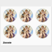 Sticker Rond Cupide et Psyché Vintage Bouguereau (Feuille)