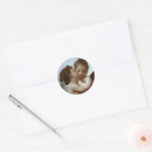 Sticker Rond Cupidé & Psyché comme Enfants (Enveloppe)