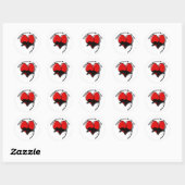 Sticker Rond Cupidon Anti Saint-Valentin  (Feuille)