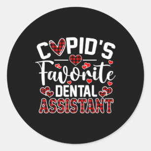 Sticker Rond Cupids Favoris Dental Istant Funny Valentines Jour
