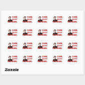 Sticker Rond Curie Est Ma Fille (Feuille)