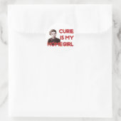 Sticker Rond Curie Est Ma Fille (Sac)