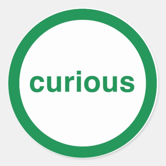 Sticker Rond Curieux (Devant)