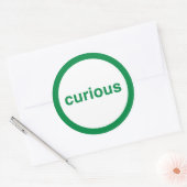 Sticker Rond Curieux (Enveloppe)