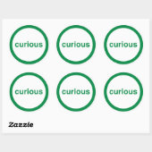 Sticker Rond Curieux (Feuille)