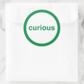 Sticker Rond Curieux (Sac)