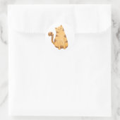 Sticker Rond Curieux chat (Sac)