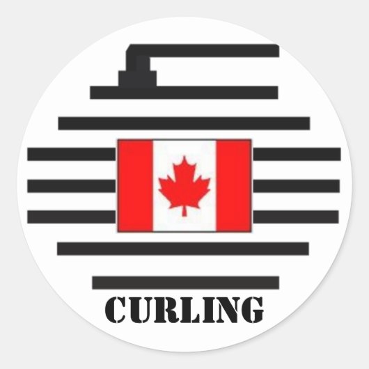 Sticker Rond Curling Canada (Devant)
