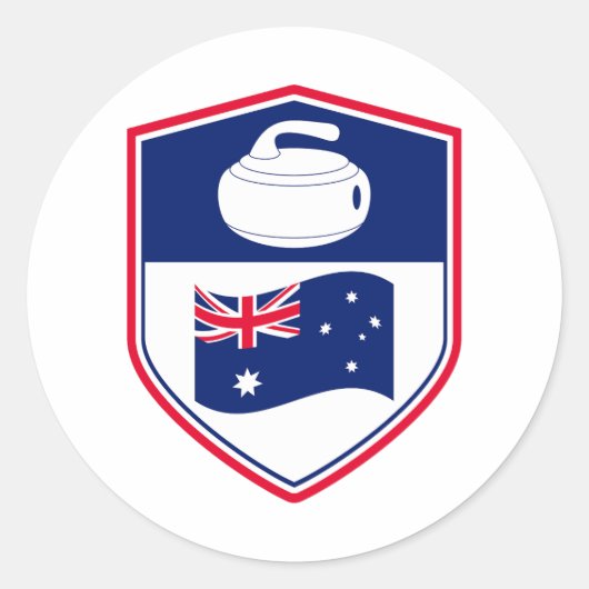 Sticker Rond Curling Sport glace Salle de bain en pierre (Devant)