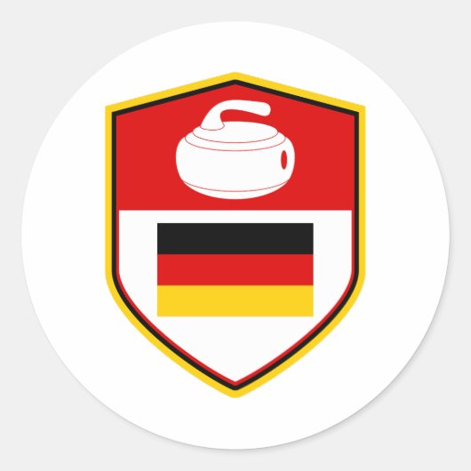 Sticker Rond Curling Sport glace Salle de bain en pierre (Devant)