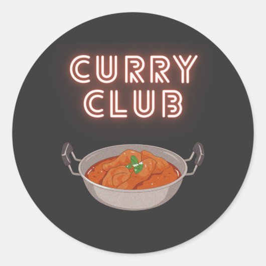 Sticker Rond Curry Club (Devant)