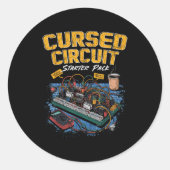 Sticker Rond Cursed Circuit Starter Pack Funny Electronics Hall (Devant)
