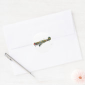Sticker Rond Curtiss P-40 Warhawk (Enveloppe)