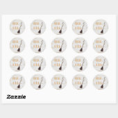 Sticker Rond Custom BASIC WITCH Broom Funny Cool Aesthétique mi (Feuille)