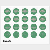 Sticker Rond Custom Bold Pink Green Cute  Modern Bat Mitzvah (Feuille)