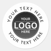 Sticker Rond Custom Business Brand Logo (Devant)