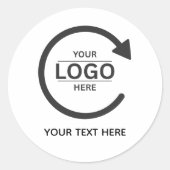 Sticker Rond Custom Business Brand Logo (Devant)