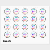Sticker Rond Custom Business Company Logo  (Feuille)