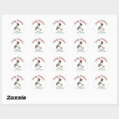 Sticker Rond Custom Christmas Hummingbird (Feuille)