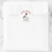 Sticker Rond Custom Christmas Hummingbird (Sac)