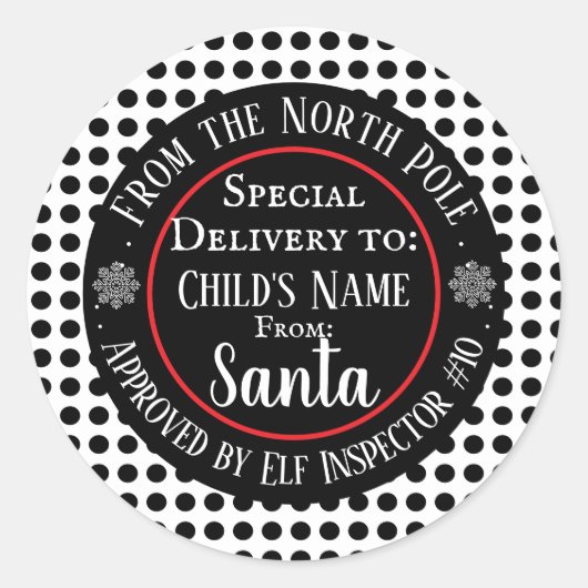 Sticker Rond Custom Christmas Workshop (Devant)