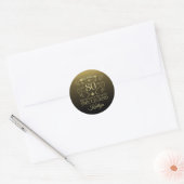 Sticker Rond Custom Cute Happy 80th Birthday (Enveloppe)