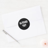 Sticker Rond Custom Distortion Glitched Text Effect (Enveloppe)