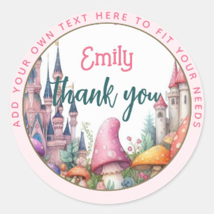Sticker Rond Custom Fairy Rose Princess Fairytale Fairycore