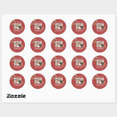 Sticker Rond Custom Family Photo Holiday (Feuille)