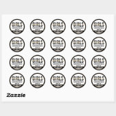 Sticker Rond Custom Girls Week-end Girls Trip Vacances (Feuille)