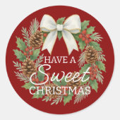 Sticker Rond Custom Homemade Christmas Cookies Label Sheet (Devant)