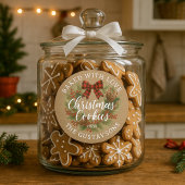 Sticker Rond Custom Homemade Christmas Cookies Label Sheet