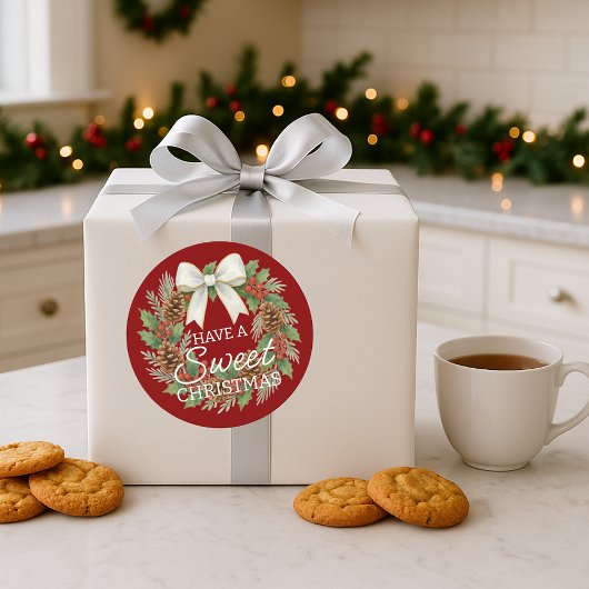 Sticker Rond Custom Homemade Christmas Cookies Label Sheet