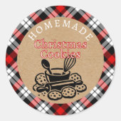 Sticker Rond Custom Homemade Christmas Cookies Label Sheet (Devant)