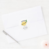 Sticker Rond custom homemade limoncello wedding favor (Enveloppe)