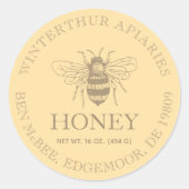 Sticker Rond Custom Honey Business Promotional (Devant)