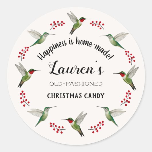 Sticker Rond Custom Hummingbird (Devant)