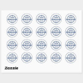 Sticker Rond Custom Lake, Beach House & Boat Ancre nautique (Feuille)