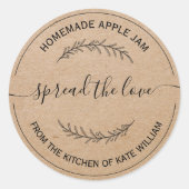 Sticker Rond Custom Laurel Diffusez l'amour (Devant)