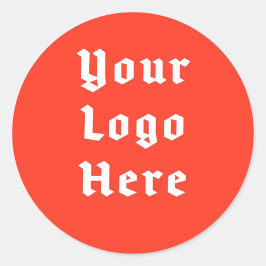 Sticker Rond Custom Logo Gothic Badge | Your Logo Here (Devant)