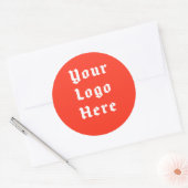 Sticker Rond Custom Logo Gothic Badge | Your Logo Here (Enveloppe)