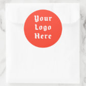 Sticker Rond Custom Logo Gothic Badge | Your Logo Here (Sac)